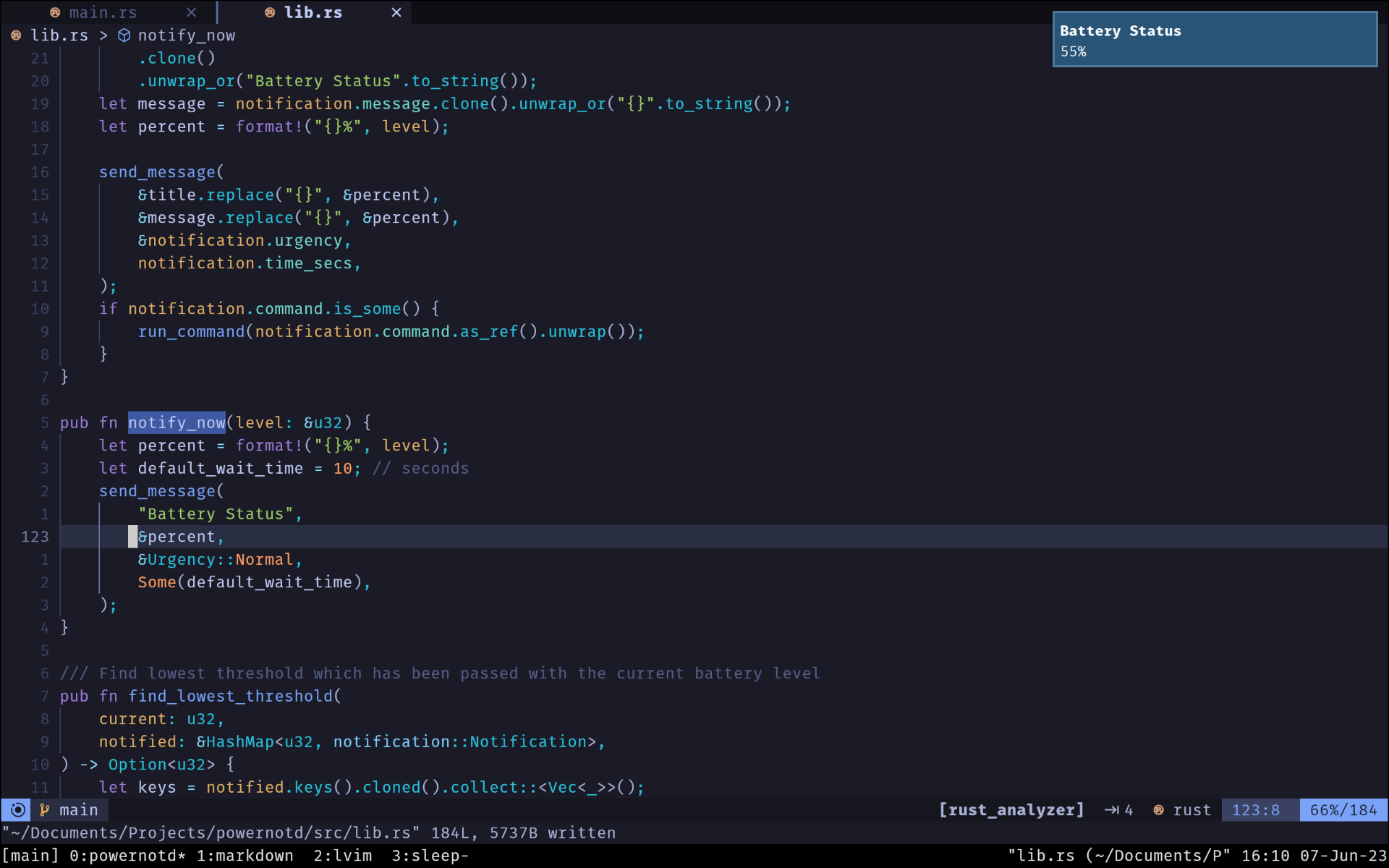 Powernotd Screenshot